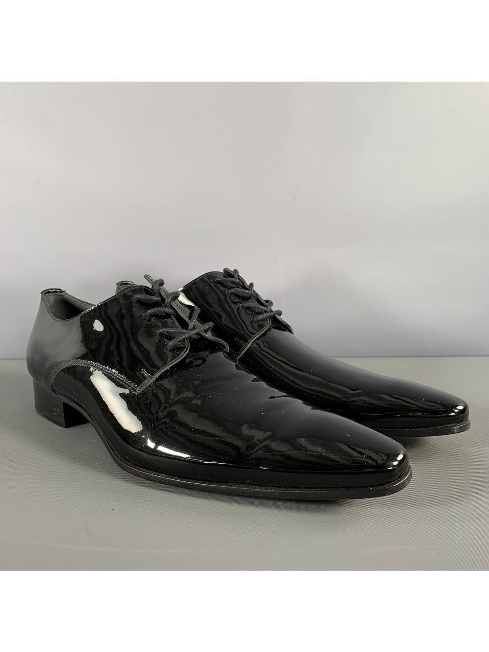 DSQUARED2 Size 9.5 Black Solid Leather Lace Up Lace Up Shoes